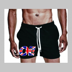 British Oi!  - plavky s mot&iacute;vom - plavkov&eacute; p&aacute;nske kraťasy s pohodlnou gumou v p&aacute;se a &scaron;n&uacute;rkou na dotiahnutie vhodn&eacute; aj ako klasick&eacute; kraťasy na voľn&yacute; čas